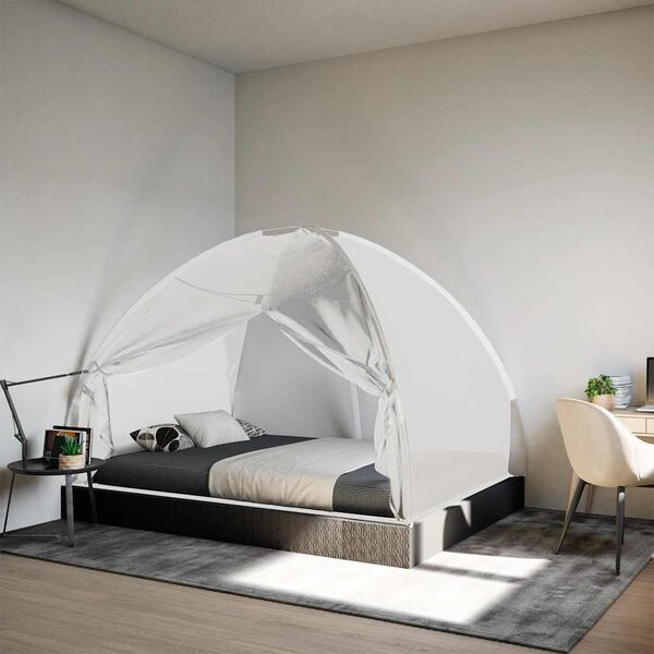 vidaXL Moskyti&eacute;ra jurta s dverami 220 sieťka biela 200x150x140 cm