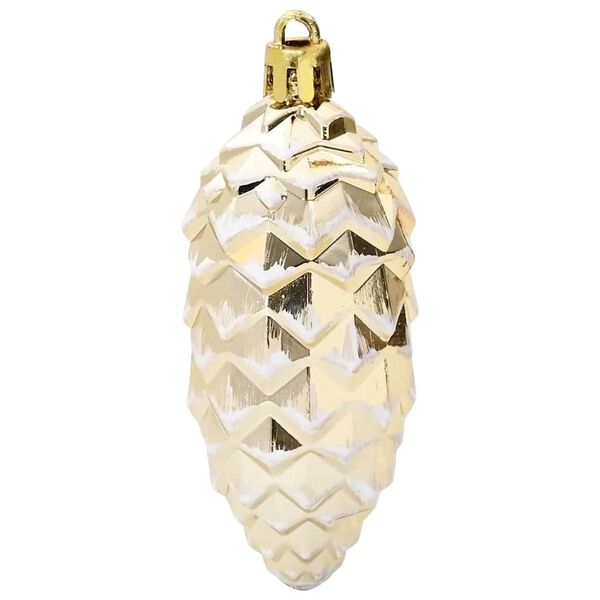 vidaXL Vianočná guľa z ihličia 40 pcs Zlatá