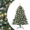 vidaXL Umel&yacute; vianočn&yacute; stromček Zelen&aacute; 120 cm PVC, plast a oceľ