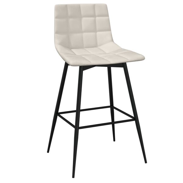 vidaXL Barov&aacute; stolička kr&eacute;mov&aacute; zamatov&aacute;