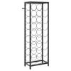 vidaXL Stojan na v&iacute;no na 27 flia&scaron; čierny 34x18x100 cm kovan&eacute; železo
