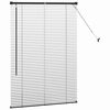 vidaXL Žalúzia na okno so záclonami Čierna Hliník