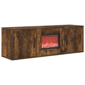 vidaXL Elektrick&yacute; krb Dymov&yacute; dub 110 x 30 x 36,5 cm Kompozitn&eacute; drevo