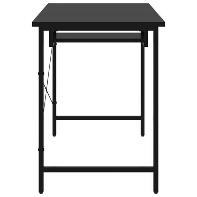 vidaXL Počítačový stôl, čierny 105x55x72 cm, MDF a kov