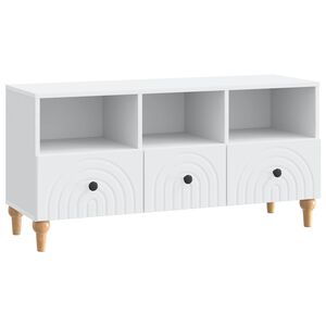 vidaXL TV skrinka Biely 102 x 34,5 x 50 cm Kon&scaron;truovan&eacute; drevo