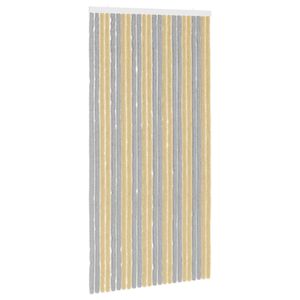 vidaXL Z&aacute;ves proti hmyzu z chenille &Scaron;ed&aacute; a b&eacute;žov&aacute; 100 x 200 cm 100% PP