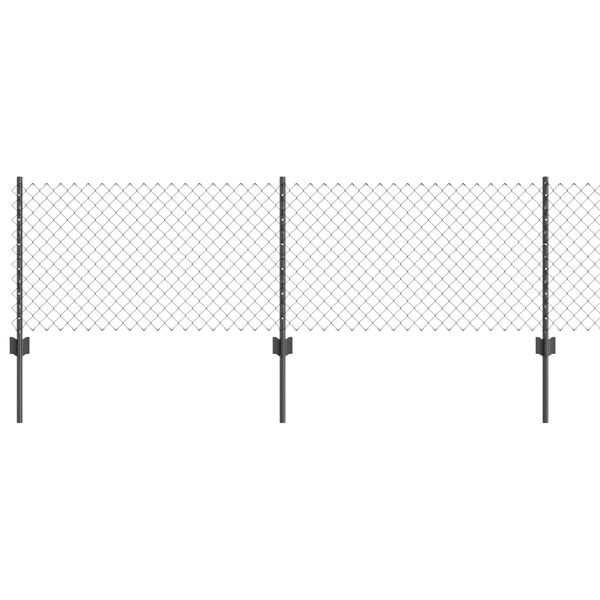 vidaXL Plot s podperou Siv&aacute; 0,6 x 25 m Ocel a PVC