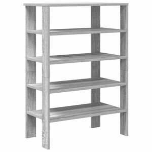 vidaXL Reg&aacute;l na top&aacute;nky siv&yacute; sonoma 61x32x87,5 cm, kompozitn&eacute; drevo
