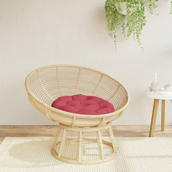 vidaXL Okr&uacute;hly vank&uacute;&scaron; v&iacute;novo červen&yacute; &Oslash; 60 x 11 cm oxfordsk&aacute; l&aacute;tka