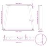 vidaXL Nohy k jedálenskému stolu v tvare V, 3 ks, prírodná oceľ, 80 x (72-73,3) cm, oceľ