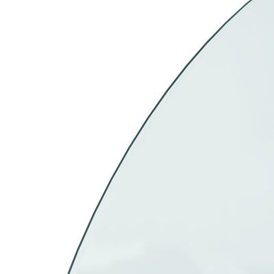 vidaXL Krbová sklenená doska polkruhová 1000x500 mm
