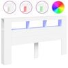 vidaXL Čelo s LED biele 180x18,5x103,5 cm kompozitn&eacute; drevo