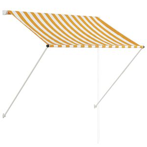 vidaXL Zaťahovacia mark&iacute;za 150x150 cm žlto-biela
