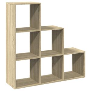 vidaXL Knižnica 3-poschodov&aacute; dub sonoma 99x29x99 cm kompozitn&eacute; drevo
