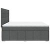 vidaXL Boxspring posteľ s matracom tmavosiv&aacute; 200x200 cm l&aacute;tka