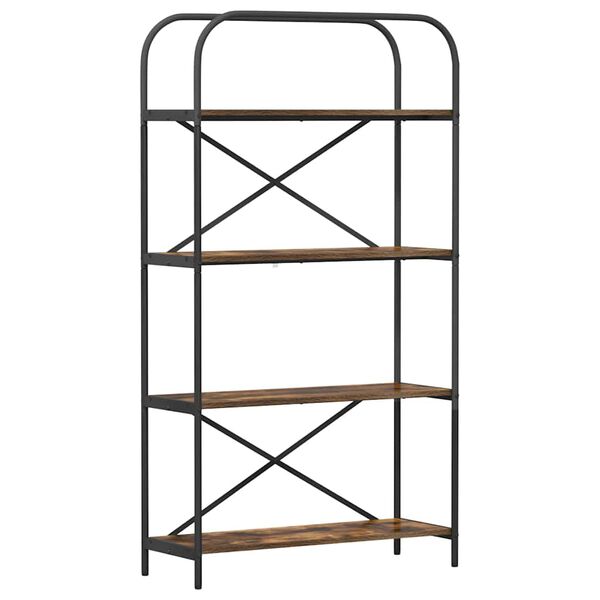 vidaXL Reg&aacute;l na knihy Dymov&aacute; dub 80 x 30 x 146 cm Kompozitn&eacute; drevo