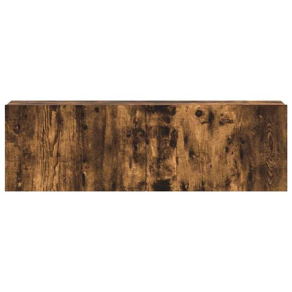 vidaXL 3-dielna súprava TV skriniek dymový dub spracované drevo