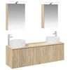vidaXL Set kabinetov do k&uacute;peľne 5 pcs Dub sonoma Kompozitn&eacute; drevo