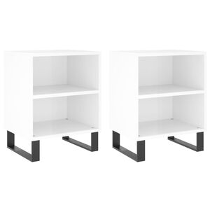 vidaXL Nočn&eacute; skrinky 2 ks vysok&yacute; lesk biele 40x30x50 cm kompoz. drevo
