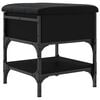 vidaXL Lavička na top&aacute;nky čierna 42x42x45 cm kompozitn&eacute; drevo