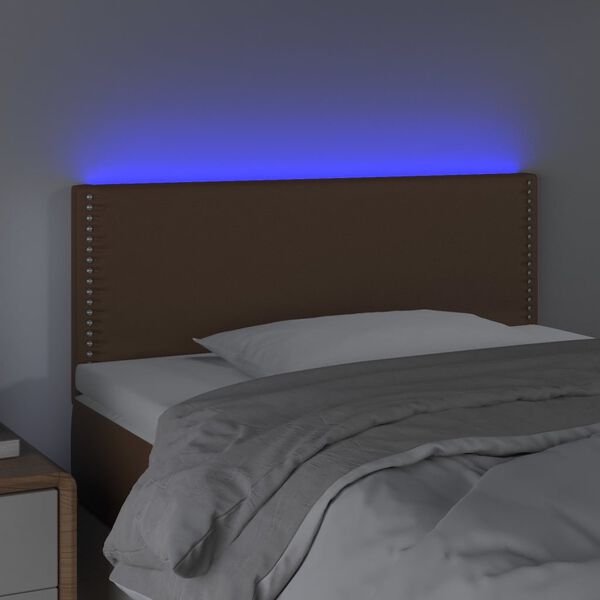 vidaXL Čelo postele s LED hned&eacute; 80x5x78/88 cm umel&aacute; koža