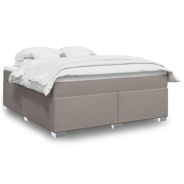vidaXL Posteľn&yacute; r&aacute;m boxspring s matracom sivohned 180x200 cm l&aacute;tka