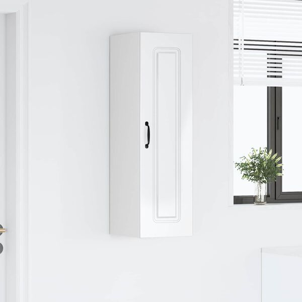 vidaXL Kuchynsk&aacute; skriňa Kalmar Vysok&yacute; lesk bielej 30 x 31 x 100 cm