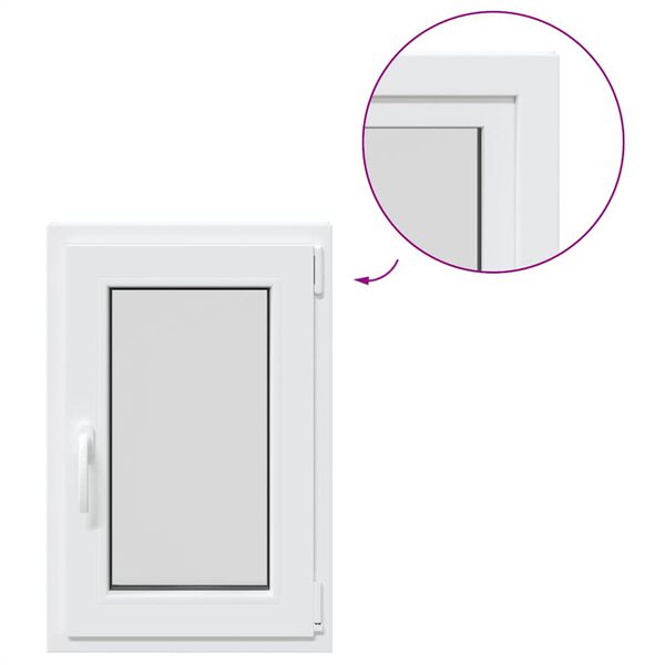 vidaXL Okno do suter&eacute;nu "RISOR" 50x75 cm otv&aacute;ravo-sklopn&eacute; DIN prav&eacute; biele