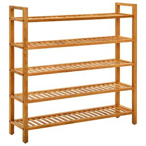 vidaXL Reg&aacute;l na top&aacute;nky s 5 policami 100x27x100 cm dubov&yacute; mas&iacute;v