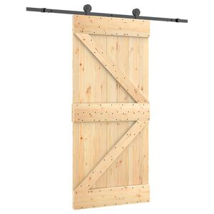 vidaXL Posuvn&eacute; dvere 95 x 210 cm Mas&iacute;vne borovicov&eacute; drevo (neupraven&eacute;)