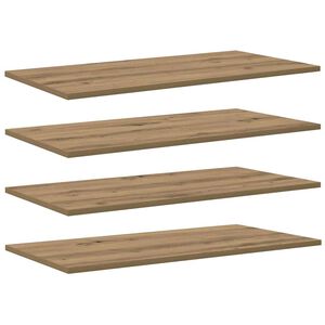 vidaXL Polica na knihy 4 pcs Hned&aacute; 80 x 40 x 1,5 cm Kompozitn&eacute; drevo