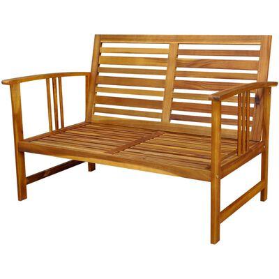 vidaXL 4-dielna záhradná sedacia súprava s vankúšmi masívne akáciové drevo