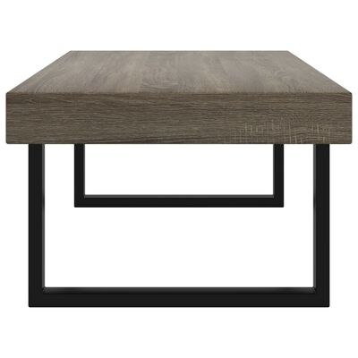 vidaXL Konferenčný stolík sivý a čierny 120x60x40 cm MDF a železo