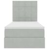 vidaXL Postel s &uacute;ložn&yacute;m prostorem a matrac&iacute; Svetlosiv&aacute; 90 x 190 cm