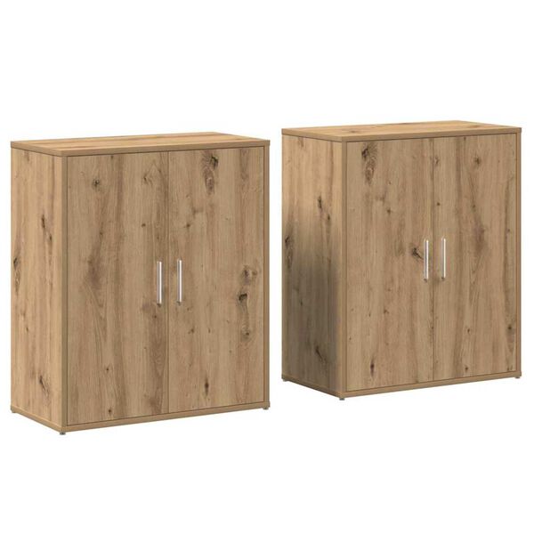 vidaXL Servírovacia skriňa 2 pcs Remeselný dub 60 x 31 x 70 cm