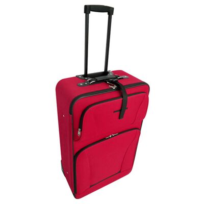 vidaXL Päť-dielna súprava batožiny, červená