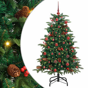 vidaXL Umel&yacute; vianočn&yacute; stromček Zelen&aacute; 150 cm PVC, kov a plast