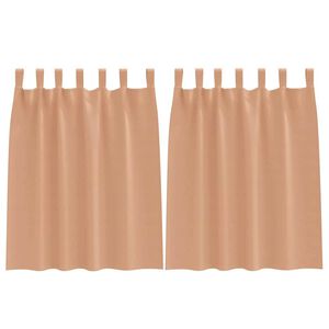 vidaXL Z&aacute;clony na zatemnenie s kr&uacute;žkami 2 pcs Svetlohned&aacute; 140 x 140 cm