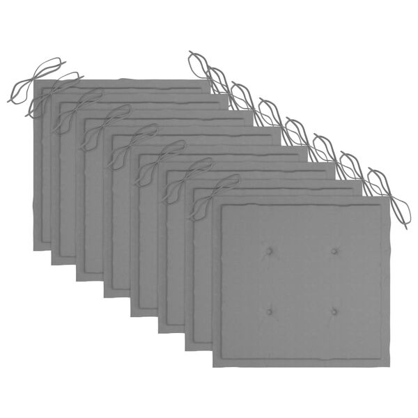 vidaXL Z&aacute;hradn&eacute; jed&aacute;lensk&eacute; stoličky s vank&uacute;&scaron;mi 8 ks ak&aacute;ciov&yacute; mas&iacute;v