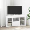 vidaXL Rohov&yacute; LED TV kabinet Biela 100 x 40 x 50 cm Kompozitn&eacute; drevo