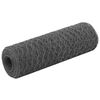 vidaXL Dr&ocirc;ten&eacute; pletivo, oceľ potiahnut&aacute; PVC 25x0,5 m, siv&eacute;