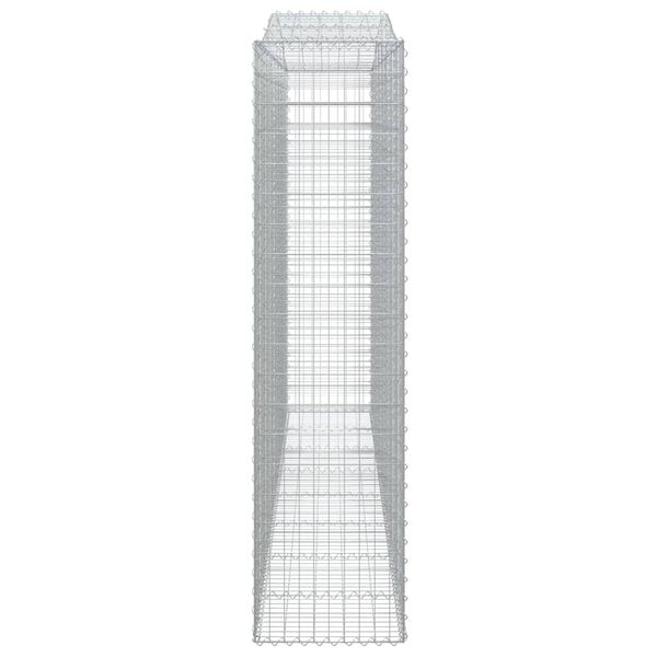 vidaXL Obl&uacute;kov&yacute; gabionov&yacute; k&ocirc;&scaron; 400x50x200/220 cm pozinkovan&eacute; železo