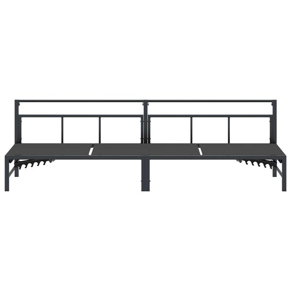 vidaXL Leh&aacute;tko Čierny 200 x 62 x 59,5 cm Textil&eacute;n