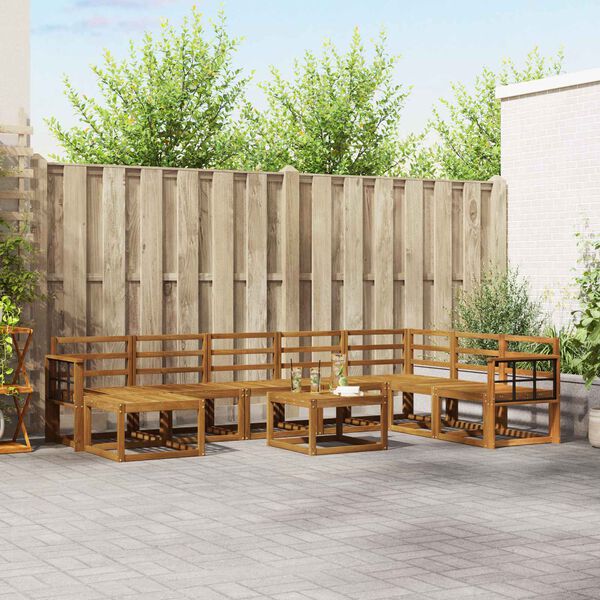 vidaXL Z&aacute;hradn&aacute; s&uacute;prava gaučov 9 pcs Pr&iacute;rodn&aacute; Pevn&eacute; ak&aacute;ciov&eacute; drevo