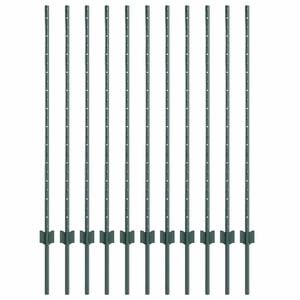 vidaXL Zabudovan&yacute; plotov&yacute; stĺpik 11 ks Zelen&aacute; 160 cm
