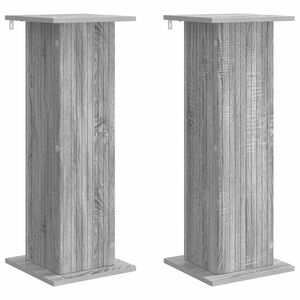 vidaXL Stojan na rastliny 2 ks Siv&aacute; sonoma 30,5 x 30 x 80,5 cm