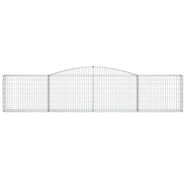 vidaXL Oblúkové gabionové koše 10ks 400x30x80/100cm pozinkované železo