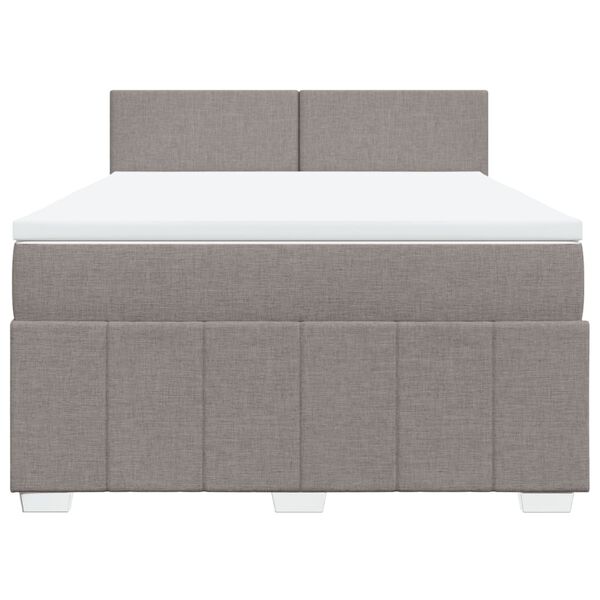 vidaXL Boxspring posteľ s matracom sivohned&yacute; 140x190 cm l&aacute;tka
