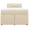 vidaXL Boxspring posteľ s matracom kr&eacute;mov&aacute; 120x190 cm l&aacute;tka