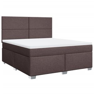 vidaXL Boxspring posteľ s matracom tmavohned&aacute; 180x200 cm l&aacute;tka